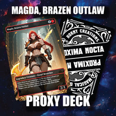 Sexy Redhead Proxy Deck โ Magda, Brazen Outlaw Commander โ Includes 20 Custom Treasure Tokens!