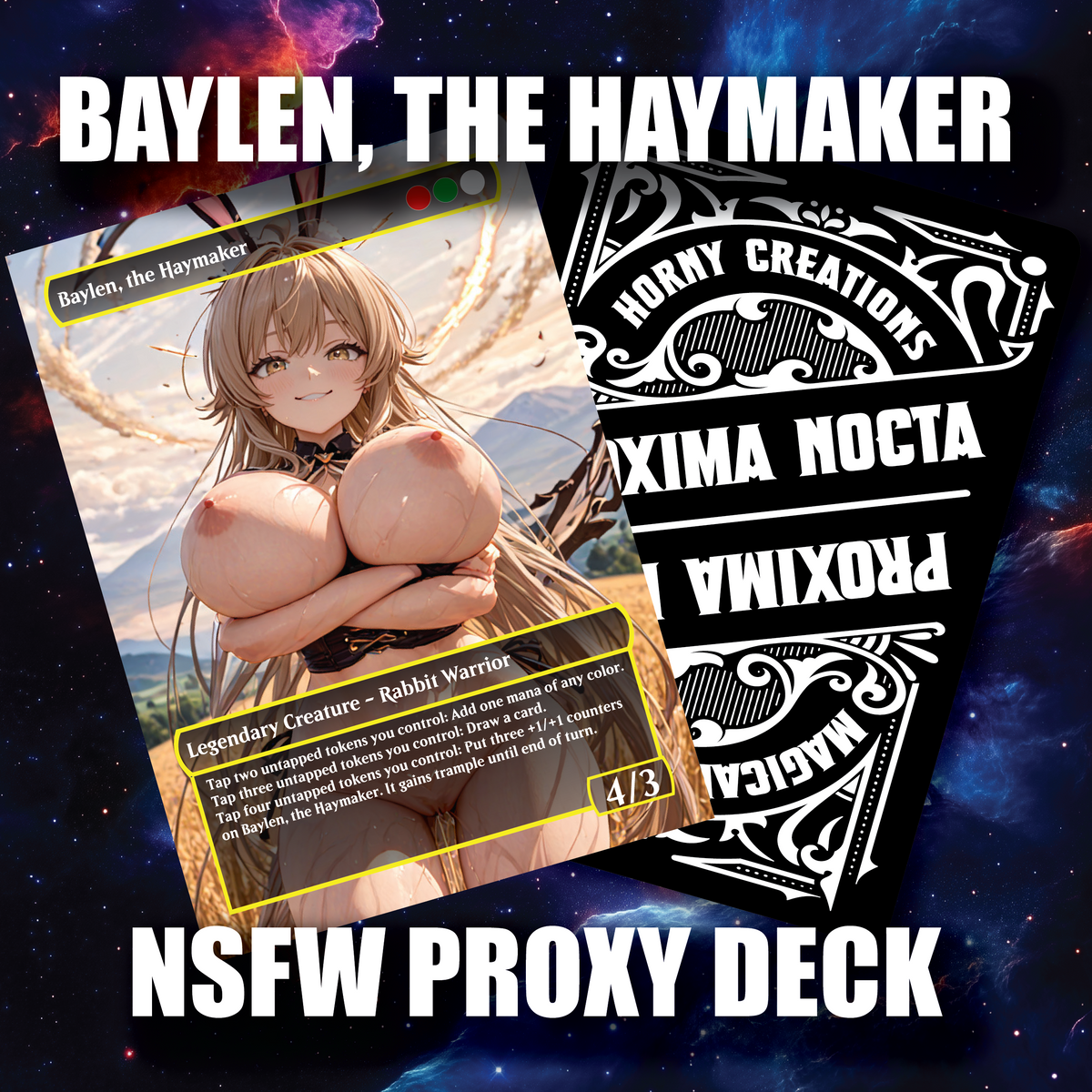 NSFW Baylen the Haymaker, Hare Apparent | RABBIT SWARM | + 21 Sizzling Rabbit Tokens