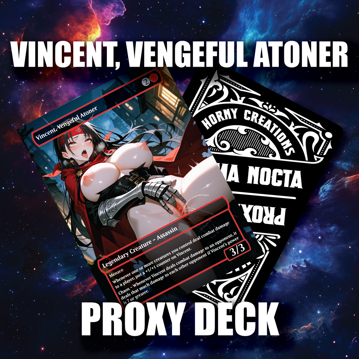 NSFW Vincent, Vengeful Atoner – “Midnight Temptation” Custom Proxy Deck